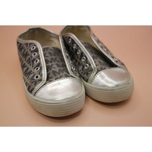 Michael Kors MK pattern 11 Silver, Black and Gray sneakers - Picture 1 of 8